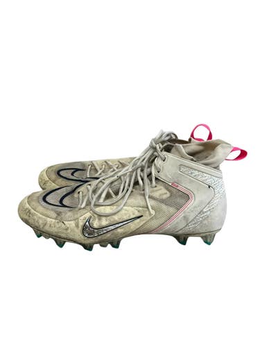 Used Nike ALPHA HURACHE ELITE Adult FB Cleats White Senior 11 11692-S000155268