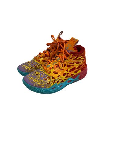 Used Puma MELO Basketball Shoes Y Orange Junior 04 11692-S000155293