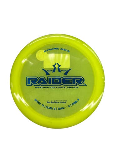Used Dynamic Discs RAIDER LUCID Disc Golf Driver Yellow 173g 11835-S000193243