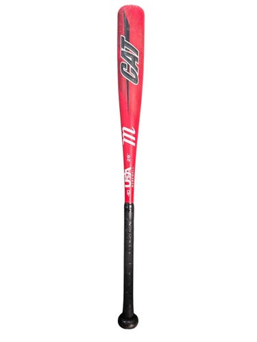 Used Marucci CAT BB/SB USA 2 5/8 Bat Black And Red 28" 11835-S000210892
