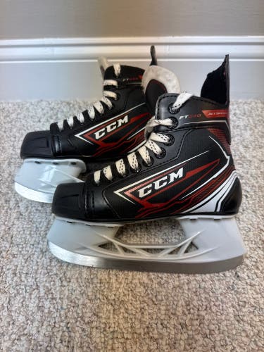 Black CCM JetSpeed FT440 Hockey Skates Regular Width Size 2 (Used)