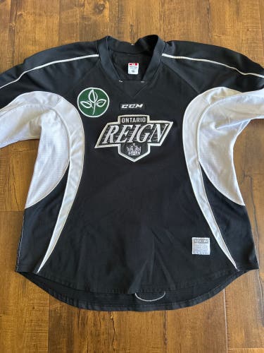 Ontario Reign Pro Stock Practice Jersey - Black - Size 56 Men's CCM Jersey (Used)