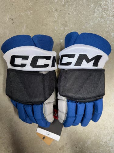 14” CCM HGTKPP Hockey Gloves (New) Tampa Bay Lightning Reverse Retro Pro Stock
