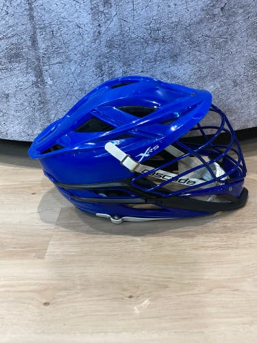 Used Blue Cascade XRS Helmet | UNIVERSITY OF DELEWARE PLAYER ISSUED