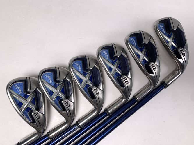 Callaway X-22 Iron Set 5-PW 45g Ladies Graphite Womens RH