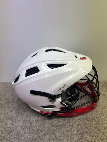 Cascade Pro7 Lacrosse Helmet Adult White/Red/Black Pro Fit Sports Headgear
