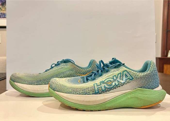 Green Men's Size M 10.5 (W 11.5) Adult Hoka Mach X Shoes (Used)