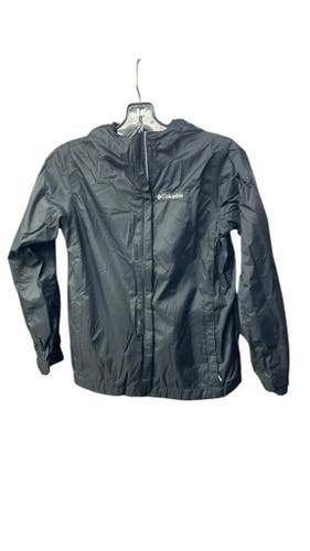 Columbia Junior Rain Jacket - Black, Size 10/12