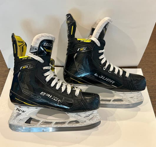 Black/Yellow 2022 Bauer Supreme M4 Hockey Skates 8 (Used)