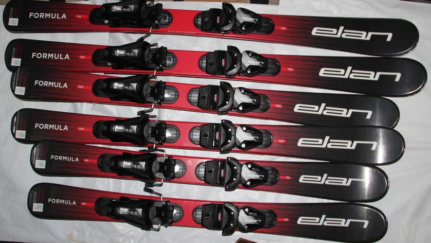 Elan 2027 Formula Kids skis red with size adjustable bindings pick your size NEW