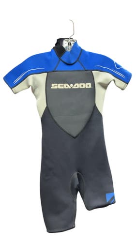 Sea-Doo Junior 8 Shorty Wetsuit - Blue/Grey/Black