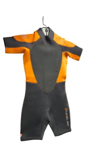 Level Six Junior Size 6 Shortie Wetsuit - Orange/Black