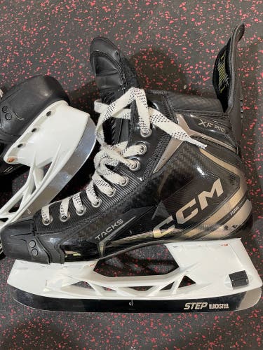 Black/Gray 2024 CCM Tacks XF Pro Hockey Skates Regular Width 8.5 (Used)