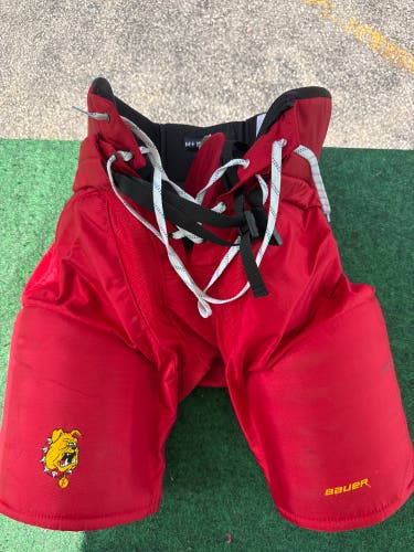 Red Bauer Custom Nexus Elite Hockey Pants Pro Stock (Used) | Senior Medium +1