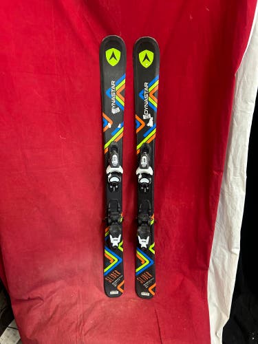 Dynastar Slider junior beginner 116cm skis, Look junior binding range: 205-304mm, 74 waist, R9