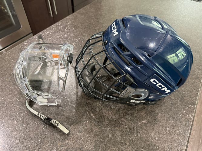 Small CCM Tacks 720 Helmet (Used) with shield and mask