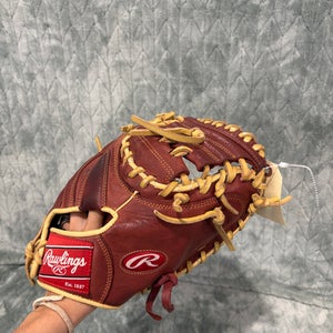 Brown Rawlings Sandlot RH Catcher's Baseball Glove 33" (Used)