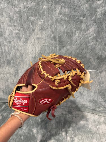 Brown Rawlings Sandlot RH Catcher's Baseball Glove 33" (Used)