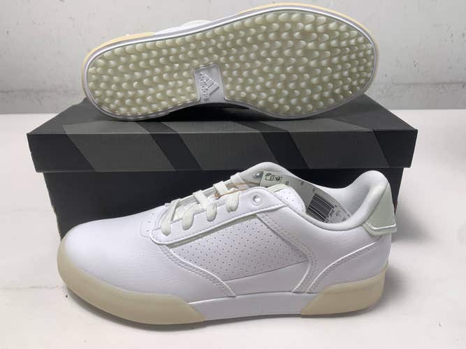 Adidas W Retrocross Waterproof Golf Shoes White Women's SZ 8.5 (IE8291) NIB