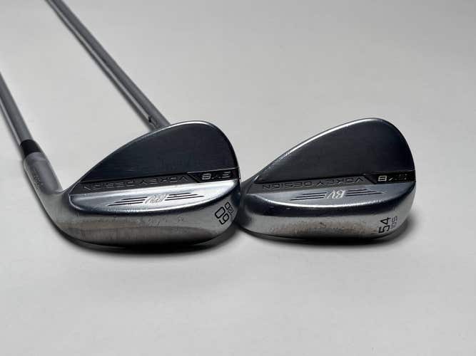 Titleist Vokey SM8 Tour Chrome Wedge Set 54* 10 60* 12 Wedge Steel Mens RH