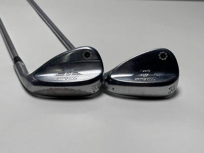 Titleist Vokey SM7 Tour Chrome Wedge Set 54* 10 58* 10 Wedge Steel Mens RH