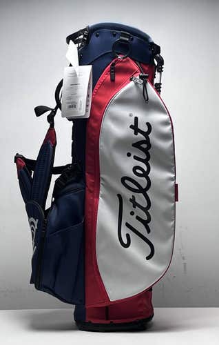 Titleist Players 5 Stand Bag USA Red Blue 5-Way Divide Dual Strap Golf Bag