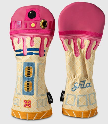 GRLA (Guerrilla Golf) Pink Robot Ice Cream Driver Headcover