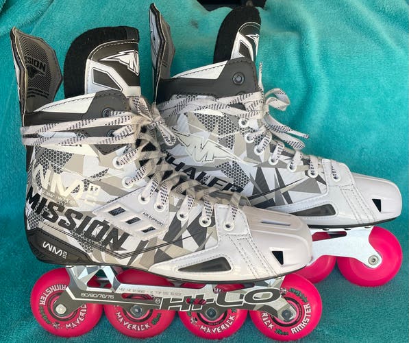 Mission Inhaler WM03 Inline Skates Wide Width Size 9.5 (New)