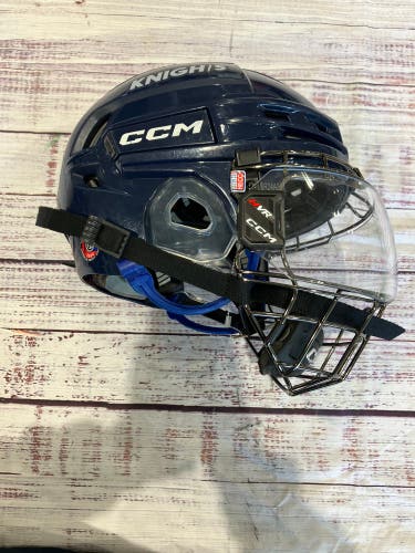 Blue Medium CCM Tacks 910 Helmet (Used)