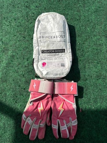 Pink Small Bruce Bolt Creator Series Batting Gloves (Used)