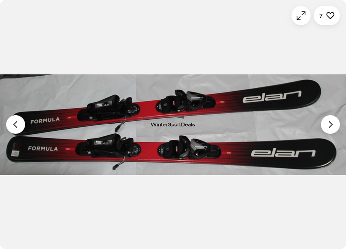 NEW 110cm junior Skis ELAN 2026/27 formula kid skis + Elan size adjustable bindings