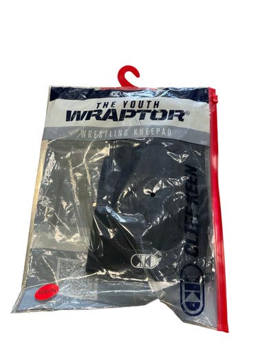 Used Cliff Keen THE YOUTH WRAPTOR Knee Pads Black SM 11859-S000032717