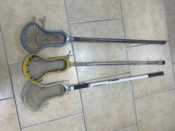 Lot - Carbon Pro 2.0 + 2 Faceoff Sticks (Mark2 F + Warrior Burn FO - bone) + Sticks Include