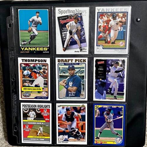 NEW YORK YANKEES MLB BASEBALL TRADING CARD LOT - 9 Cards