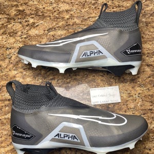 Men Size 16 Wide Nike Alpha Menace Elite 3 Football Cleats Black  DH1350-001