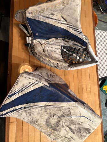 Bauer Senior Goalie Blocker and Glove Set Supreme 2S Pro Regular Pro Stock (Used)