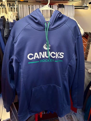 Vancouver Canucks Fanatics Authentic Pro Blue Men's Large Sweatshirt (New)