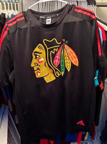 Chicago Blackhawks Black adidas Large Men's Adidas Shirt