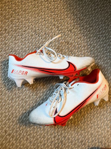 Men's Orange/White Nike Vapor Edge Speed 360 Cleat