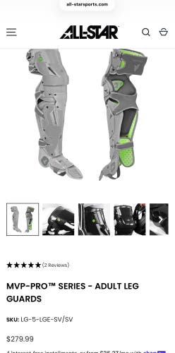 All Star MVP Pro Catcher's Leg Guard (Used)