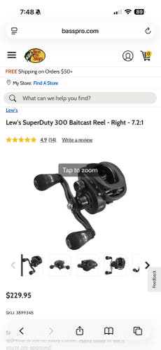 Lews 300 Casting Reel 7:2:1