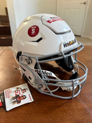 White Youth Small Riddell SpeedFlex ND6 Helmet (New)