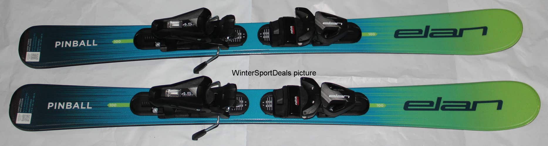 NEW 2027 Elan 100cm Pinball Kids skis with EL 4.5 GW size adjustable Bindings set
