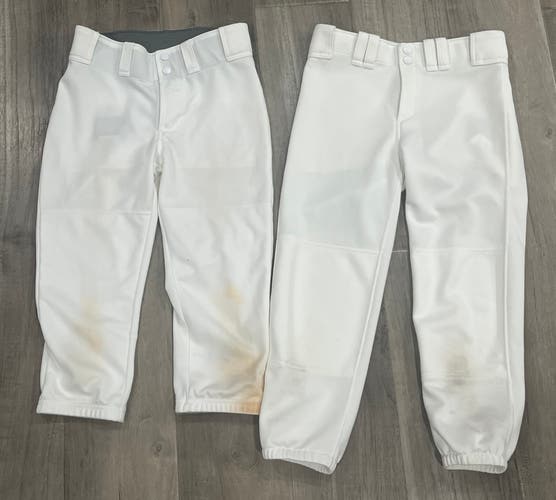 White Women's Small Adult Mizuno Game Pants (Used)