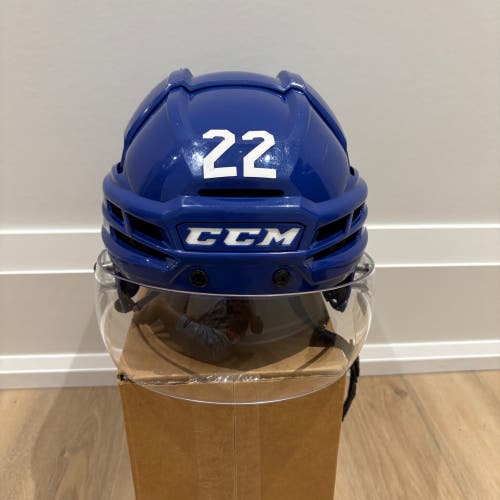 Blue Toronto Maple Leafs Medium CCM Super Tacks X Helmet Pro Stock (Used)