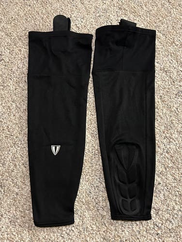 New Vital Nations KPS600 Junior Black Kevlar Protective Hockey Socks NWT