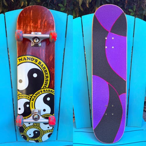 Nano’s Barbershop & Skate House Custom Complete Skateboard 8.37 Independent 144s