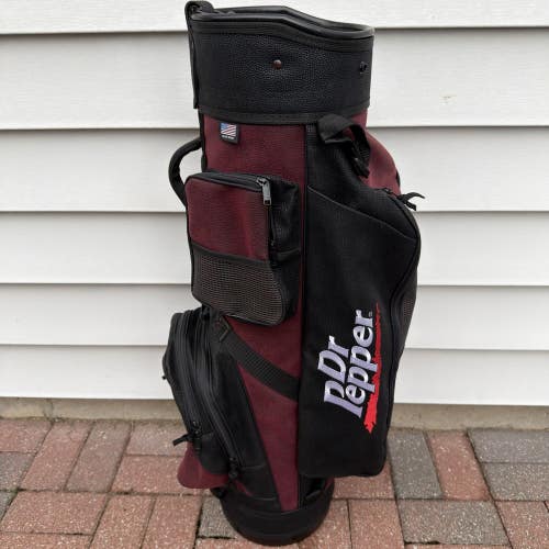 Vintage Datrek Dr Pepper Golf Cart Bag Red Black Memorabilia
