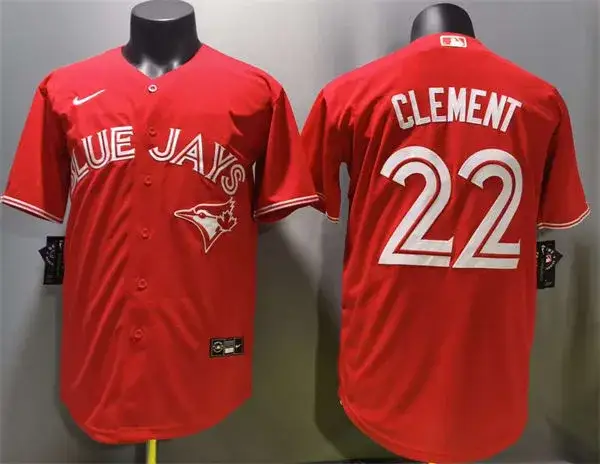 Toronto Blue Jays Canada Day Red 50th Patch Clement Jersey