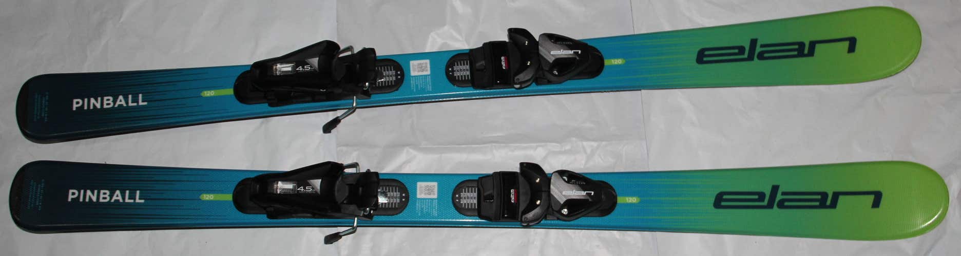 NEW 2027 Elan 120cm Pinball junior skis with EL 4.5 GW size adjustable Bindings set